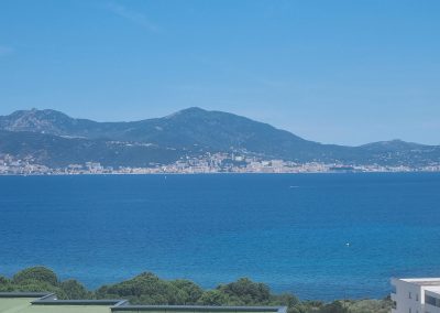 vue de la baie d'Ajaccio depuis la terrasse
