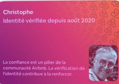 Identité vérifiée sur Airbnb